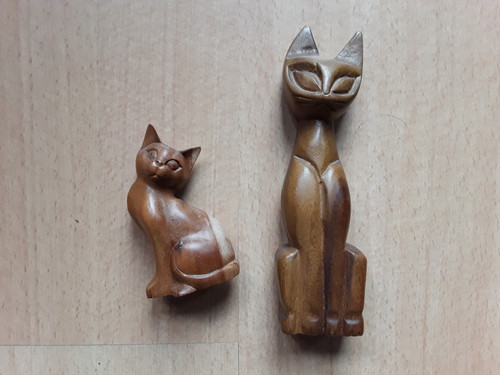 Holzfiguren katzen - holzfiguren,