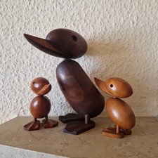Holzfiguren Entenfamilie.Hans