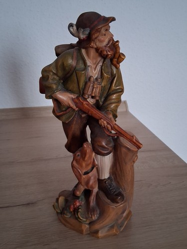 Holzfigur jäger mit - jäger,