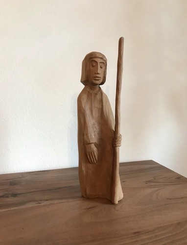 Schäfer holzfigur geschnitzt - holzfigur,