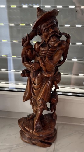 Antike holzfigur weiser mann - antike,