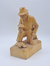 Holzfigur Pilzsammler - 1980