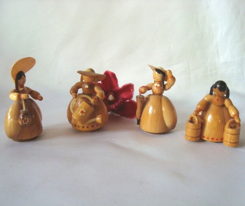 Kleine holz figuren bunt deko - figuren,