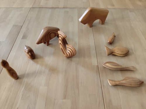 70er jahre vintage holzfiguren - 70er,