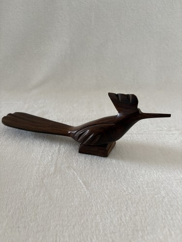Vintage teak vogel - vogel, skulptur