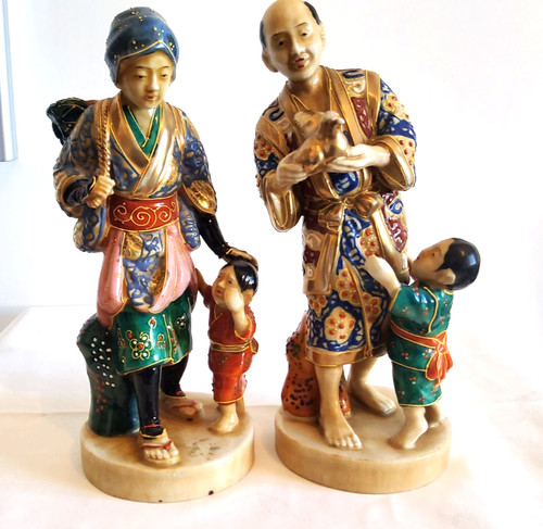Antike paar japanische figuren - antike,