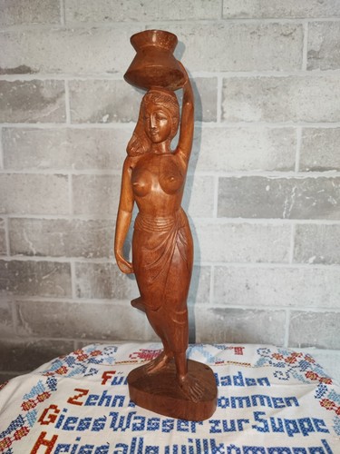 Holzfigur frau geschnitzt - frau,