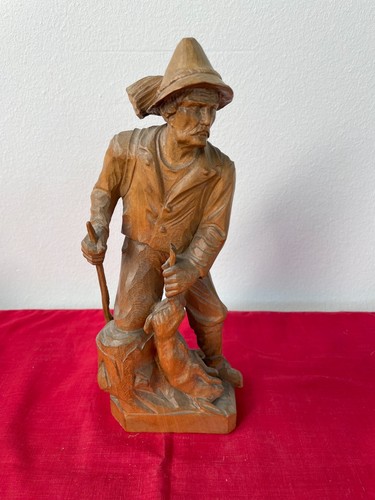 Holzfigur jäger mit gewehr - jäger,