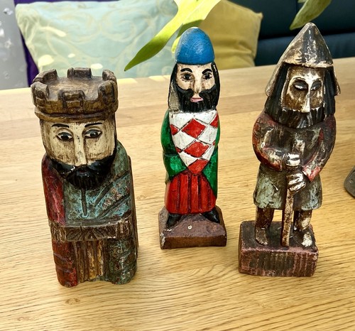 Vintage holzfiguren spanien - holzfiguren,
