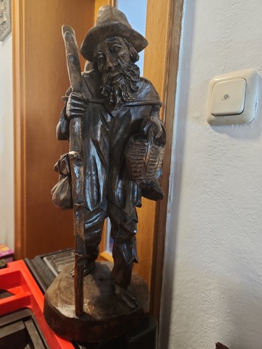 Holzfigur alter mann wanderer - mann, -wanderer