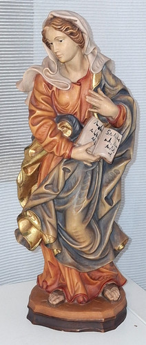 Holzfigur geschnitzt mutter - geschnitzt,",