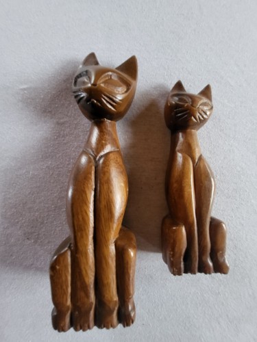 Holzfiguren katzen - holzfiguren,