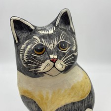 Alte handbemalte Katzenfigur