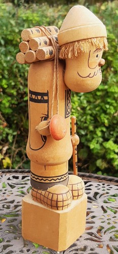 Holz puppe figur holzsammler - holz,