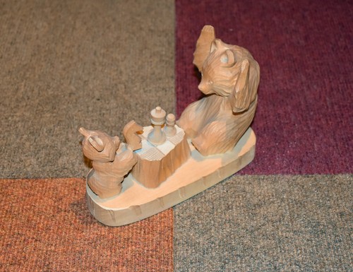 Geschnitzte holz figur bären - holz,