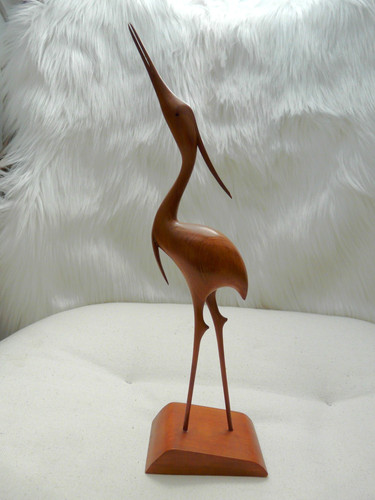 Vintage holz vogel kranich - vintage,