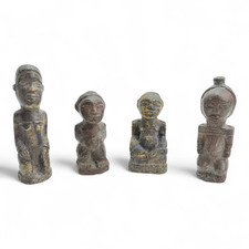 4 afrikanische Bronzefiguren