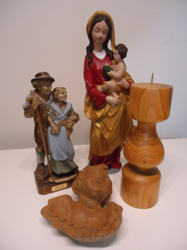 Holzfiguren maria mit kind - mit,