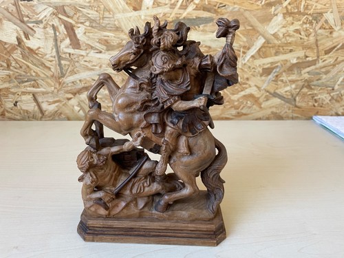 Holzfigur heiliger martin auf - martin,