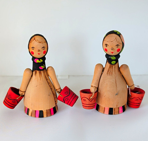 Handbemalte holzfigur - 2x,