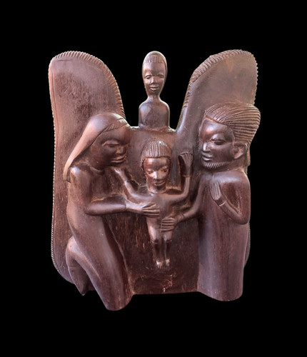 Heilige familie holzskulptur - familie,